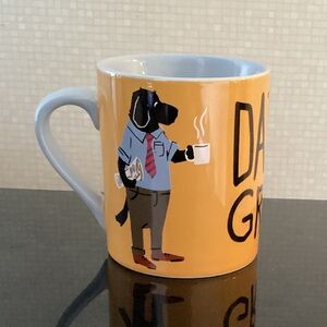 New Daily Grind Coffee Mug Little Blue House Dog Orange